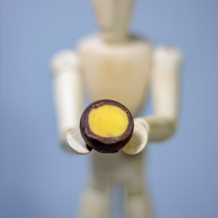 čokoládové blahokoule - mango